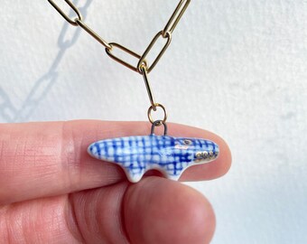 Crocodile. Miniature animal. Porcelain charm. Cute, delicate animal charm. Hand made porcelain charm