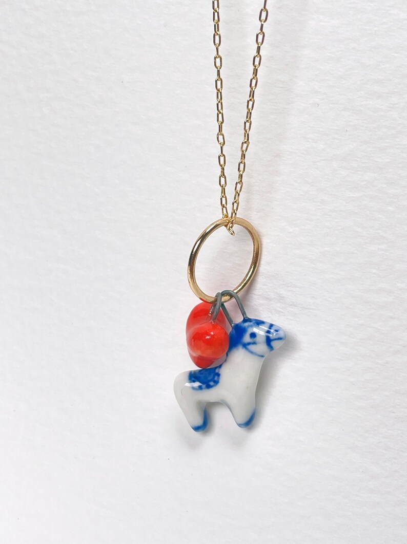 Horse. Miniature pony. Porcelain charm. Cute, delicate animal charm image 5