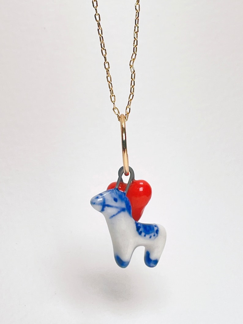 Horse. Miniature pony. Porcelain charm. Cute, delicate animal charm image 4