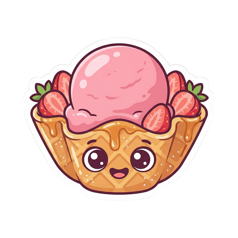 Kawaii Clipart Bundle, 1400+ PNGs, Animal Food Fruits & More, Commercial Use, Digital Stickers, image 8