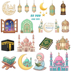 Ramadan clipart, kawaii islamic png, Eid Mubarak clipart, mosque illustration, lantern png, crescent moon graphic, pastel mosque art, cute bear islamic, prayer rug png, suhoor iftar art, halal baby shower, ramadan stickers, eid stickers, islamic planner stickers, mosque silhouette png, ramadan banner png, eid party decor, hijri calendar art, crescent star png, ramadan kareem design, mosque dome png, ramadan vector style, koran book art, mosque clipart, islamic floral png, fasting celebration pn
