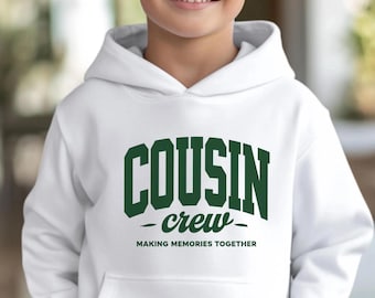 Cousin Crew Kinder Hoodie - Passendes Cousin Sweatshirt für Kinder, Familientreffen-Outfit, Erinnerungen zusammen machen Hoodie