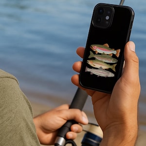 Fishing Phone Case | Trout Species iPhone Cover | Angler Gift for Fishermen | Fly Fishing Nature Art Phone Case | Outdoor iPhone 13, 14, 15