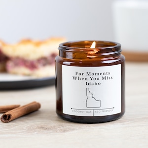 When You Miss Idaho Candle | State Pride Gift | Idaho Scented Candle | Coconut Wax Jar Candle | Homesick Gift | Moving Away Gift