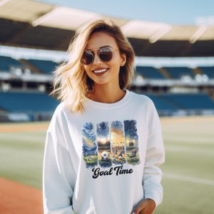 Game Day Football Sweatshirt | Watercolor Brushstroke Design | Football Crewneck | Go Team Sweater | Tailgate Outfit | Fall Football Sweater