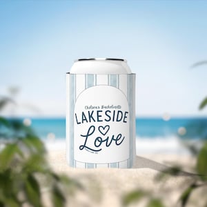 Lakeside Love Bachelorette Can Cooler | Personalized Koozie | Lake Trip Bride & Bridesmaid Favors | Custom Bachelorette Party Gift