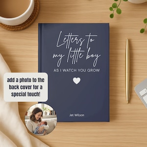 Letters to My Little Boy Journal | Personalized Keepsake Book | Custom Name Gift for Him