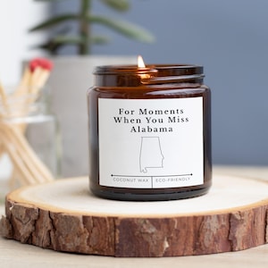 When You Miss Alabama Candle | State Pride Gift | Coconut Wax Jar Candle | Southern State Travel Candle | Eco-Friendly Candle | College Gift