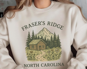 Frasers Ridge Sweatshirt | Von Outlander inspirierte Kabine mit Rundhalsausschnitt | Gemütliches Landhaus | North Carolina Berge Sweatshirt | Historische Belletristik