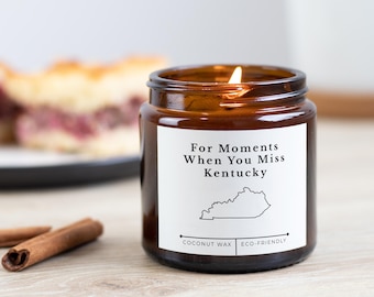When You Miss Kentucky | Homesick Gift | Kentucky Scented Candle | Moving Away Gift | Coconut Wax Jar Candle | Nostalgia Home Decor