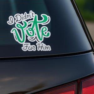Vote Sticker | Green Handwritten Script Vinyl Decal | Pro Voting Aesthetic Sticker | Political Awareness Laptop Sticker | Voter Engagement