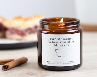 When You Miss Montana Candle | State Pride Gift | Montana Scented Candle | Coconut Wax Jar Candle | Homesick Gift | Moving Away Gift