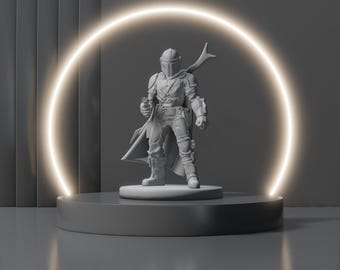 Op Mandalorian geïnspireerd beeldje - STL-bestand - alleen digitaal bestand