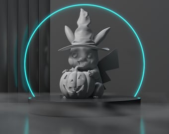 Pikachu Halloween Wizard Inspired STL File - Digital File Only - For 3D Printing