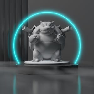 Blastoise Inspired STL File - Digital File Only - For 3D Printing