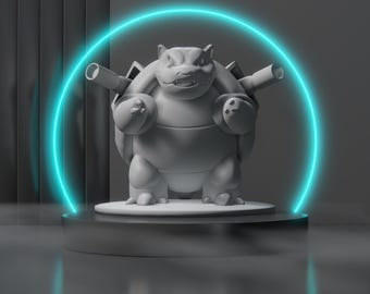 Blastoise Inspired STL File - Digital File Only - For 3D Printing