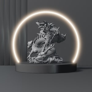 Kid Goku Riding Shenron Inspired Figurine - STL File - Digital file Only