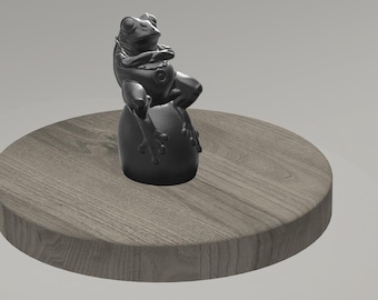 Frog Sitting on an Egg - Digital File STL - For 3D Printing!