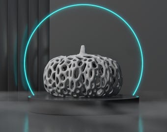 Voronoi Halloween Tealight Pumpkin - Digital File Only - For 3D Printing