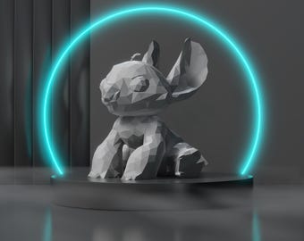 Plik STL inspirowany ściegiem Low Poly – tylko plik cyfrowy – do druku 3D