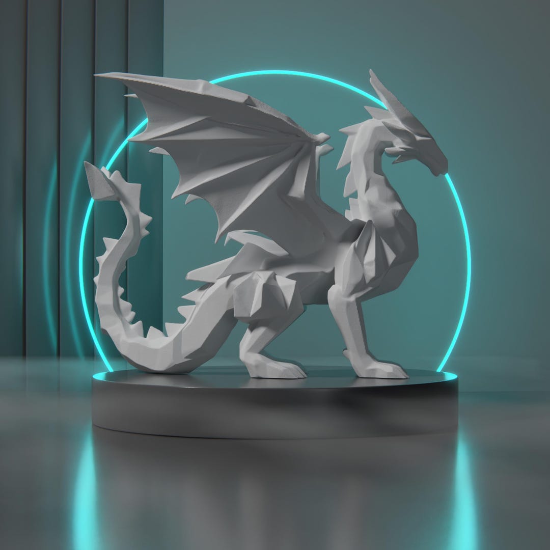 Low Poly Dragon - Digital File Only - for 3D Printing - Etsy