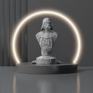 Darth Vader Inspired Bust Figurine - Digital File Only