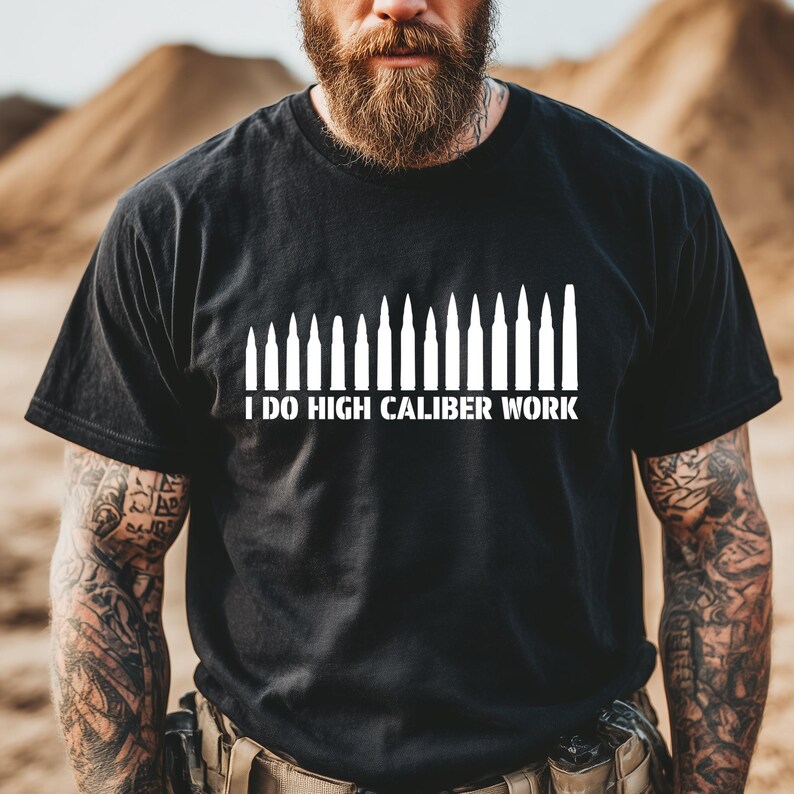 High Caliber Work T-shirt, Shooter Tee, Combed Cotton - Etsy