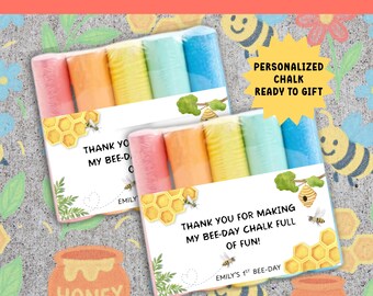 Personalized Bee Party Favor: Custom Chalk, 1st Birthday