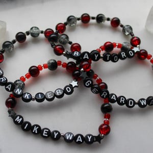 My Chemical Romance Beaded Bracelet: Handmade Kandi Friendship Jewelry