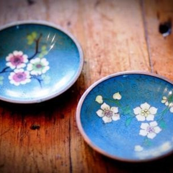 Vintage Set of Floral Japanese Dishes