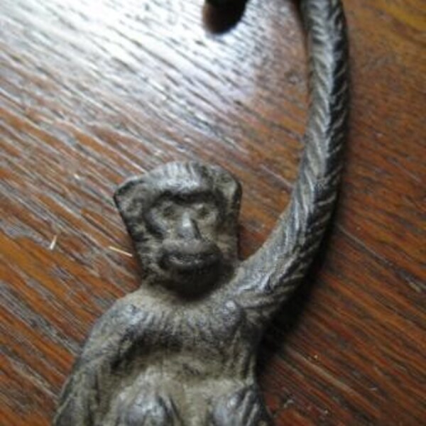 SALE Vintage Iron Monkey S Hook