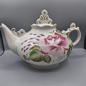 Vintage LOZ porslins tekanna 2L, Leningrad porslin, stor blommig tekanna med rosor, sovjetiskt porslin, samlarteservis