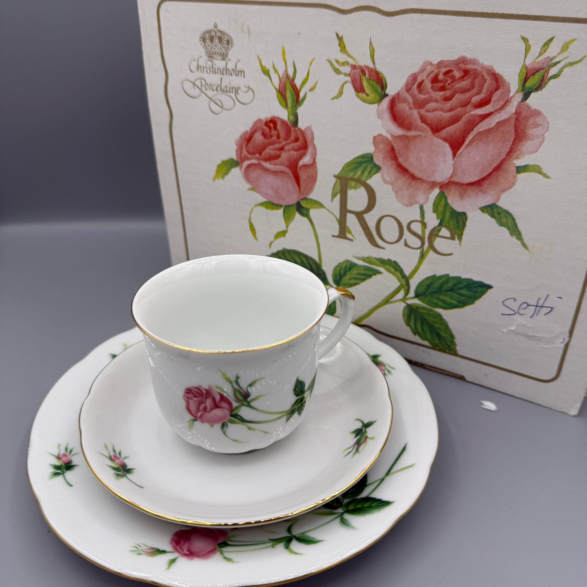 Porzellan rosen am stiel