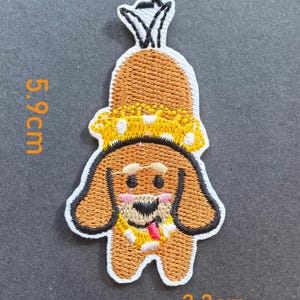 Cute Dog Iron On Patch – Embroidered Puppy Patch for Clothes, Pants, Hats, Tote Bags – DIY Gift for Kids or Dog Lovers