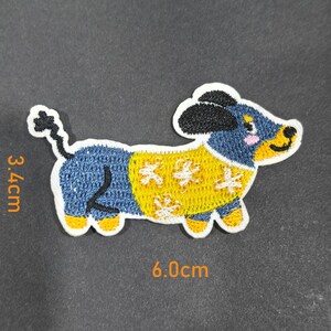 Cute Dog Iron On Patch – Embroidered Puppy Patch for Clothes, Pants, Hats, Tote Bags – DIY Gift for Kids or Dog Lovers