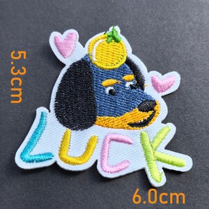 Cute Dog Iron On Patch – Embroidered Puppy Patch for Clothes, Pants, Hats, Tote Bags – DIY Gift for Kids or Dog Lovers