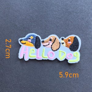 Cute Dog Iron On Patch – Embroidered Puppy Patch for Clothes, Pants, Hats, Tote Bags – DIY Gift for Kids or Dog Lovers