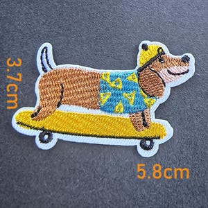 Cute Dog Iron On Patch – Embroidered Puppy Patch for Clothes, Pants, Hats, Tote Bags – DIY Gift for Kids or Dog Lovers