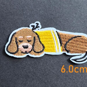 Cute Dog Iron On Patch – Embroidered Puppy Patch for Clothes, Pants, Hats, Tote Bags – DIY Gift for Kids or Dog Lovers