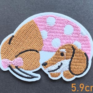 Cute Dog Iron On Patch – Embroidered Puppy Patch for Clothes, Pants, Hats, Tote Bags – DIY Gift for Kids or Dog Lovers