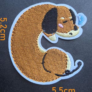 Cute Dog Iron On Patch – Embroidered Puppy Patch for Clothes, Pants, Hats, Tote Bags – DIY Gift for Kids or Dog Lovers