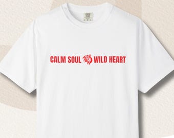 Calm Soul Wild Heart Japanese Tiger T-Shirt – Unisex Animal Art Tee