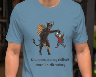 Krampus Scaring Kids T-shirt | Krampus Tee | Krampusnacht clothing