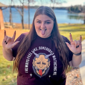 Somebody&#39;s Watching Me - Krampus Short Sleeve Tee | Krampusnacht T-shirt