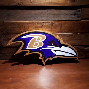 Baltimore Ravens 10x16 Wall Decor Hand Painted