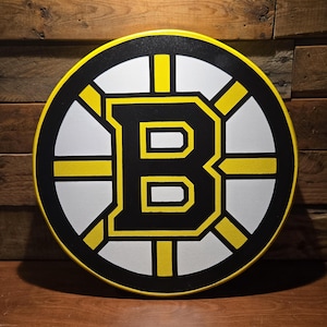 Boston Bruins 13x13 Wall Decor Hand Painted
