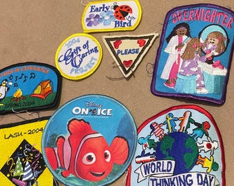 lot of 8 Vintage Girl Scout Patches