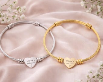 Personalized Godmother Engraved Heart Cuff Bracelet, Custom Godmother Proposal Gift, God Mother Gift, Madrina, Nina, Godmother Bracelet