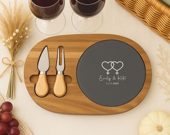 Lesbian Charcuterie Board, Lesbian Wedding Gifts, LGBTQ Gifts, Lesbian Couple Gifts, Lesbian Engagement Gift, Lesbian Valentines