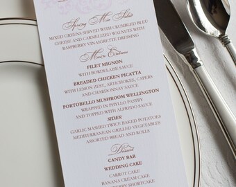 simple menu etsy